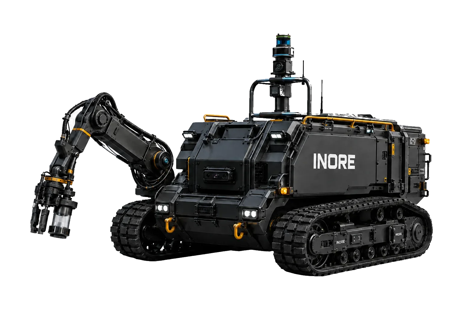 SCOUT tracked robot with manipulator arm